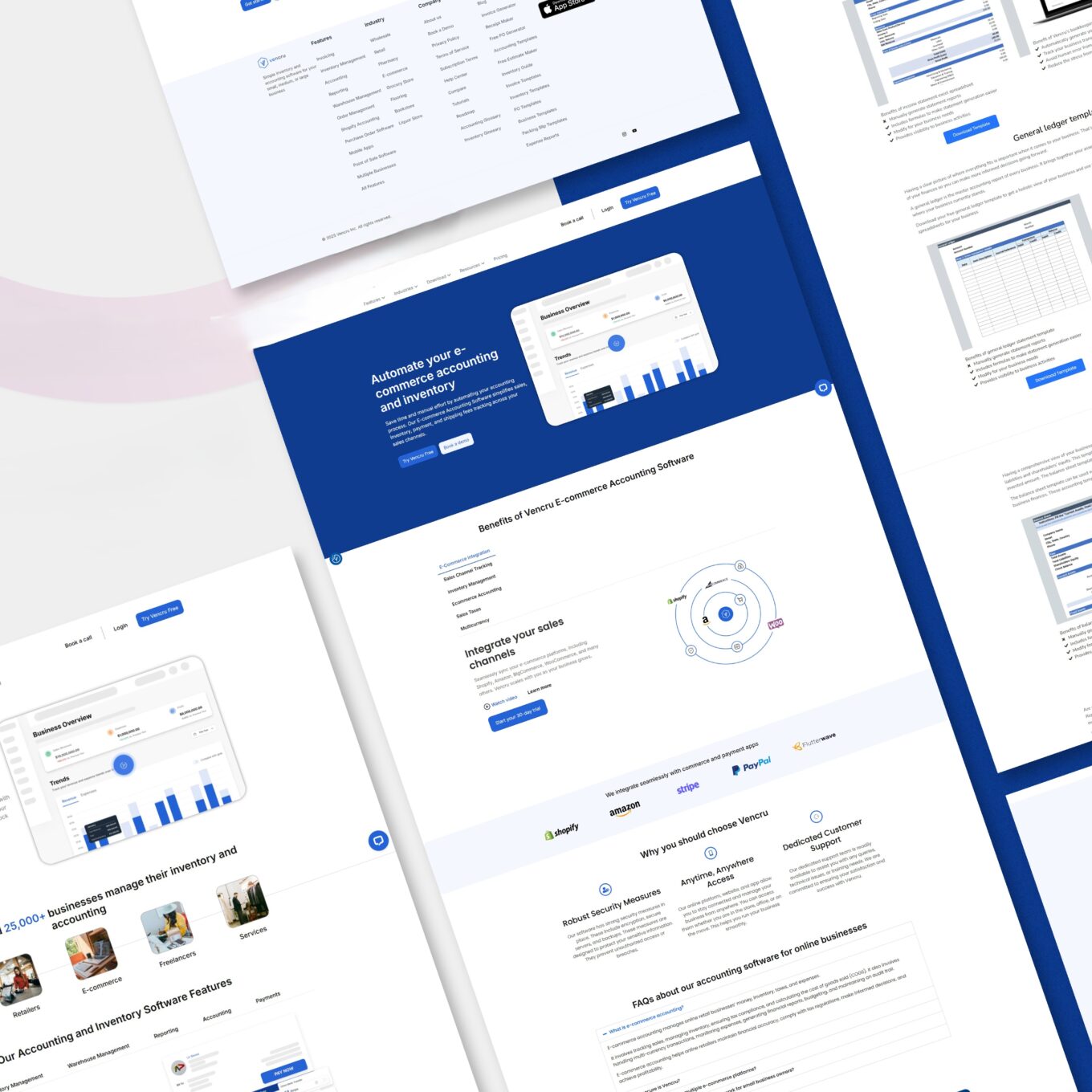 Vencru – Accounting & Inventory Software Website